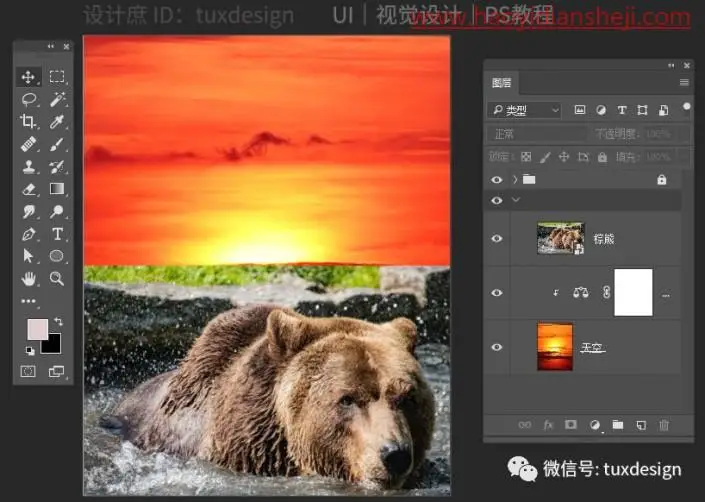 奇幻场景，通过PS中的图层蒙版合成一副海上漂流记场景_www.haoyidiansheji.com