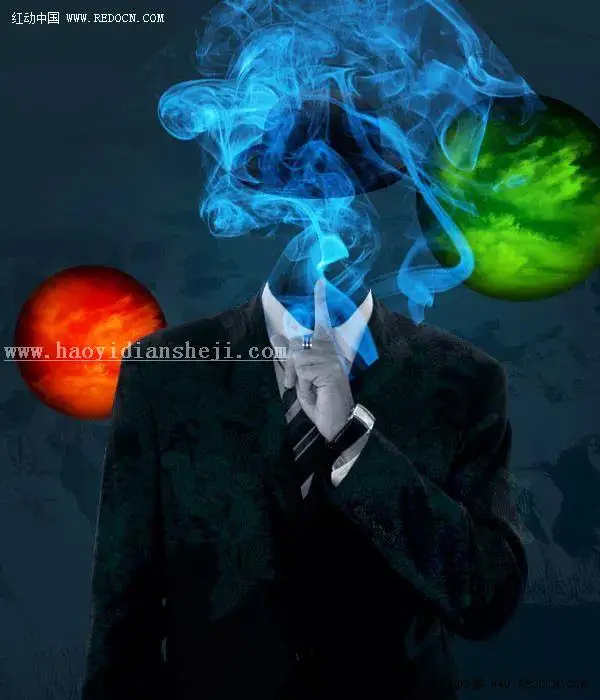 烟雾效果，通过PS给人物制作迷幻烟雾效果_www.haoyidiansheji.com