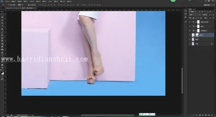 人像修饰，简单的人像皮肤和整体修饰过程_www.haoyidiansheji.com