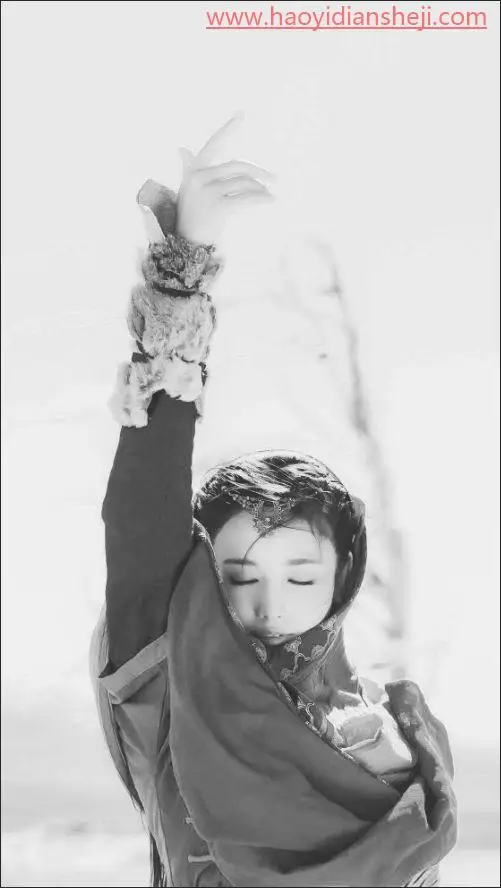 彩绘教程，把《东宫》小枫的剧照做成彩绘效果_www.haoyidiansheji.com