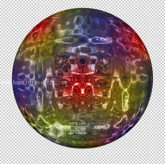 滤镜做图，用PS的滤镜制作一个漂亮的彩色琉璃球_www.haoyidiansheji.com