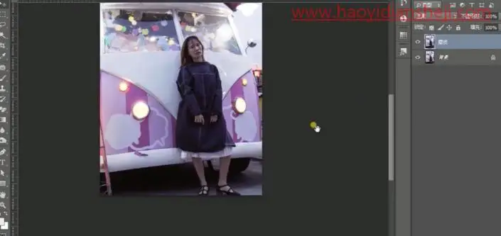 人像后期，给前期灰暗的照片进行后期精修_www.haoyidiansheji.com