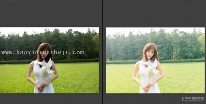 LR调色教程，通过LR给人像调出仿胶片的清新色调_www.haoyidiansheji.com
