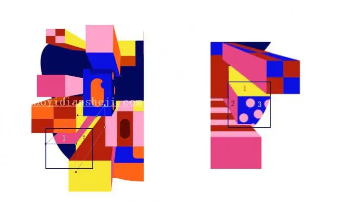 插画制作，用PS制作形象的2.5D插画_www.haoyidiansheji.com