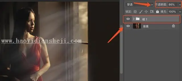 人像照片，加这种光线使照片更漂亮_www.haoyidiansheji.com