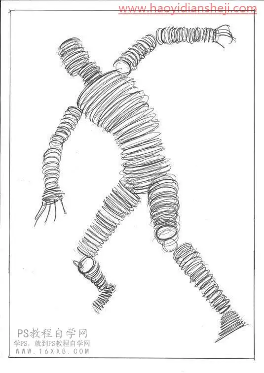 绘画知识，漫画人体绘画教程分享_www.haoyidiansheji.com