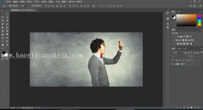 碎片效果，用PS制作仿电影效果的碎片人像_www.haoyidiansheji.com