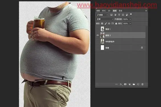 Q版效果，在PS里制作创意Q版萌照_www.haoyidiansheji.com