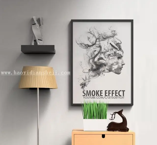 烟雾效果，用PS制作人物虚幻的烟雾效果_www.haoyidiansheji.com