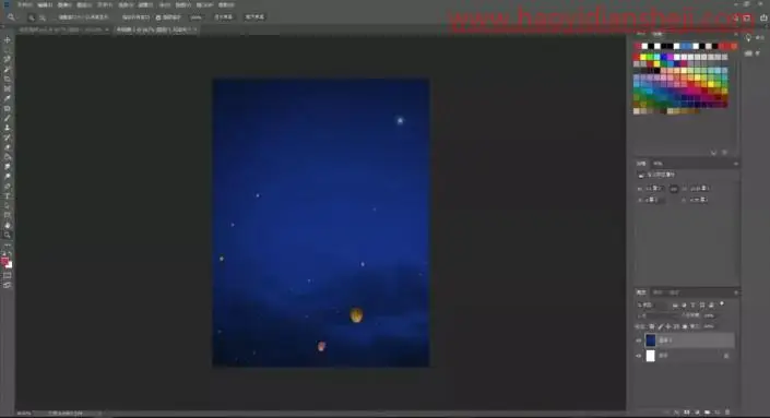 海报制作，用PS制作一款正月十五元宵节节日海报_www.haoyidiansheji.com