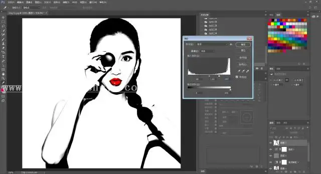 黑白照片，用Angelababy做例子用Photoshop调出黑白复古人像_www.haoyidiansheji.com