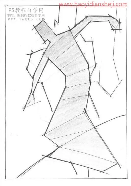 绘画知识，漫画人体绘画教程分享_www.haoyidiansheji.com