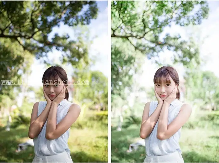 清新色，教你调出夏日清新绿色调色教程_www.haoyidiansheji.com