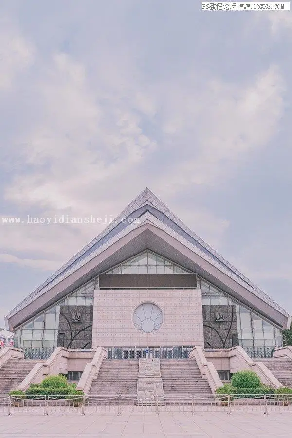 粉色调，用PS把建筑调出粉嫩的糖果色照片_www.haoyidiansheji.com