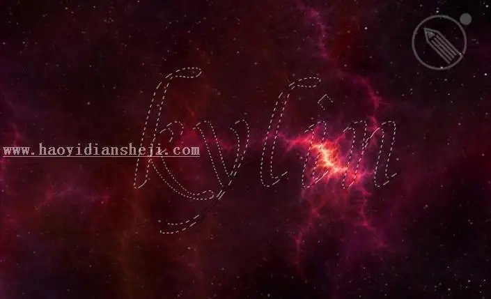 星空字，用PS制作绚丽紫色星空字_www.haoyidiansheji.com