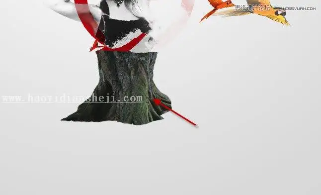 场景合成，通过PS合成抽象风格的艺术插画_www.haoyidiansheji.com