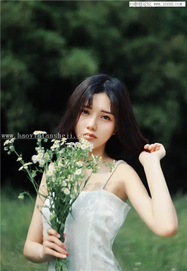 小清新，用PS调出室外人物清新淡雅的感觉_www.haoyidiansheji.com