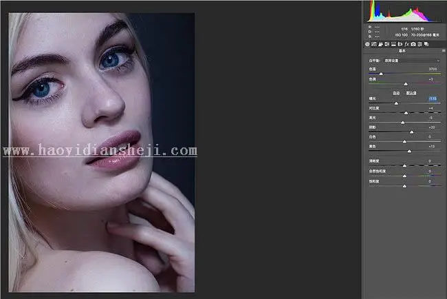 皮肤精修，利用中性灰塑造皮肤质感教程_www.haoyidiansheji.com
