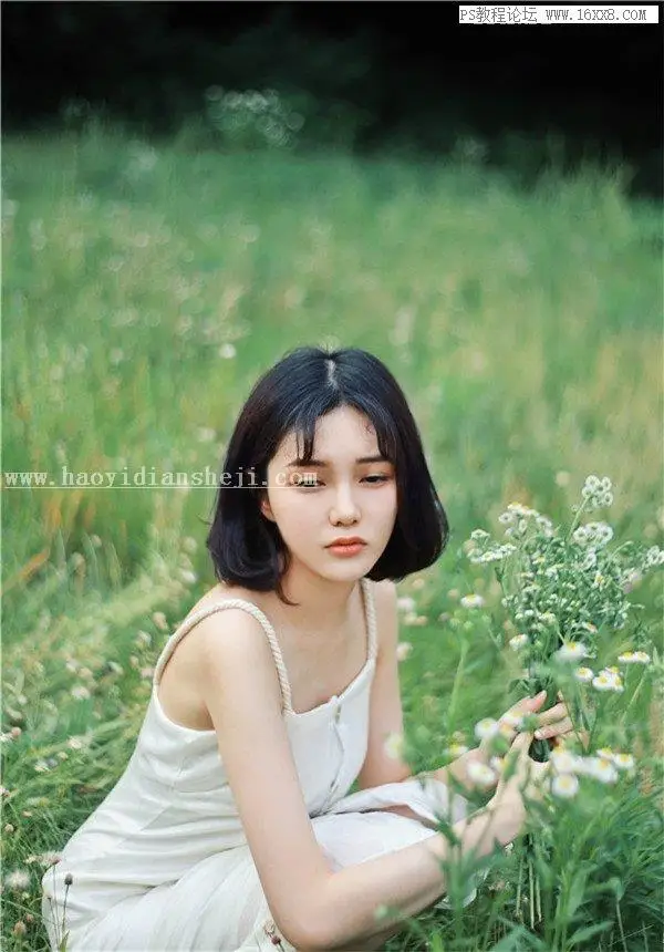 小清新，用PS调出室外人物清新淡雅的感觉_www.haoyidiansheji.com