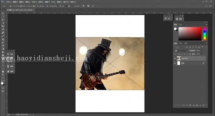 海报制作，用PS制作一张文字透视海报_www.haoyidiansheji.com