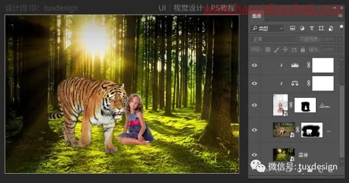 奇幻合成，用PS合成森林中的小精灵_www.haoyidiansheji.com