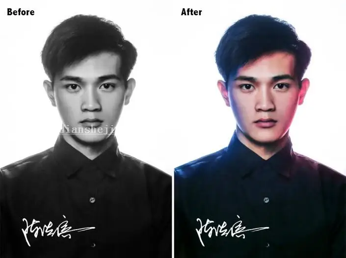 上色教程，老旧黑白照片上色教程_www.haoyidiansheji.com