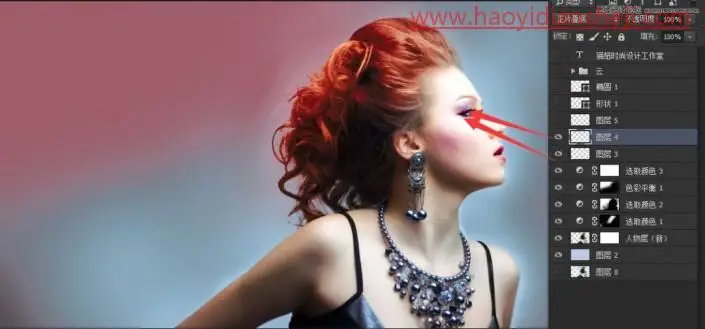 工具知识，运用PS中的画笔工具给人物添加有层次感的云层效果_www.haoyidiansheji.com