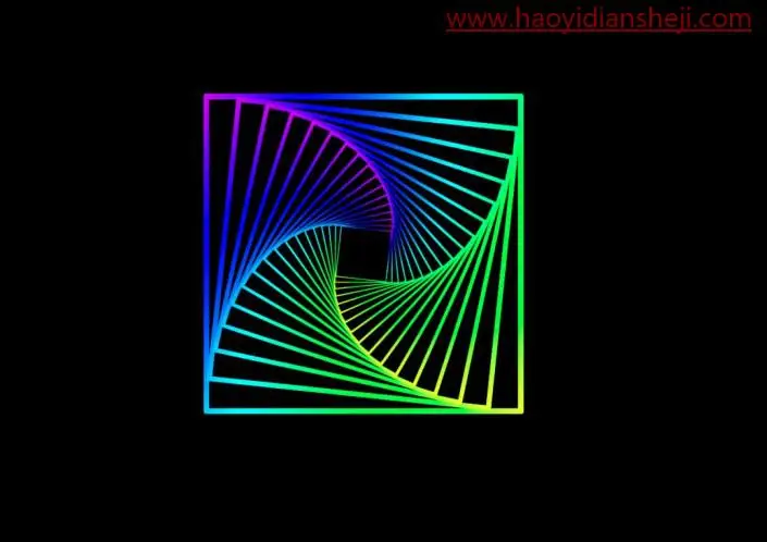 图案制作，在PS中制作不断循环的抽象几何图形_www.haoyidiansheji.com
