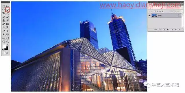 建筑后期，制作建筑金碧辉煌效果_www.haoyidiansheji.com
