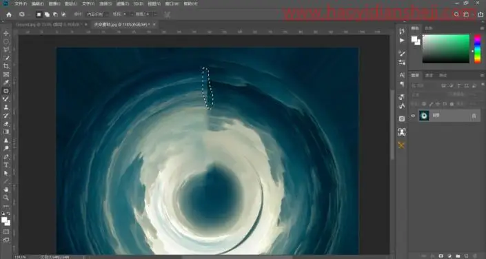 创意合成，制作一款科幻十足的月球之门创意海报_www.haoyidiansheji.com
