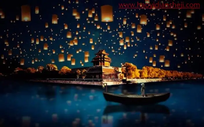 创意合成，制作一张万家灯火浪漫场景_www.haoyidiansheji.com
