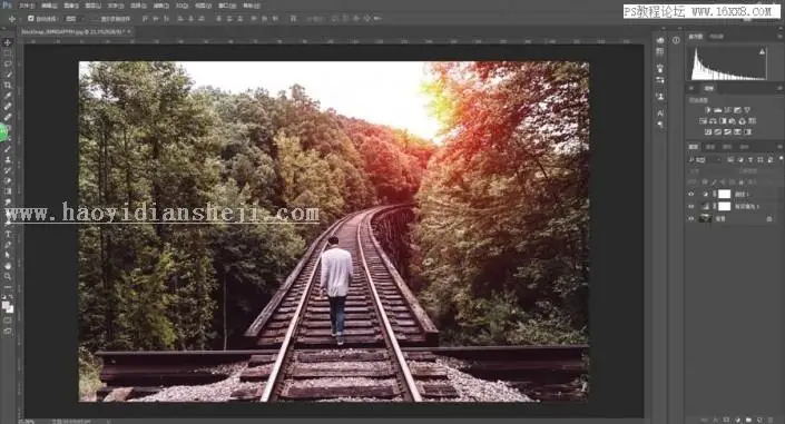 晚霞效果，用PS给普通照片添加梦幻的晚霞效果_www.haoyidiansheji.com