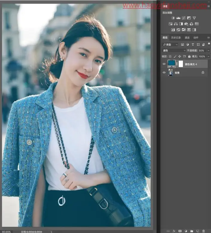 混合模式，详解正片叠底、滤色、柔光在人像中的运用_www.haoyidiansheji.com