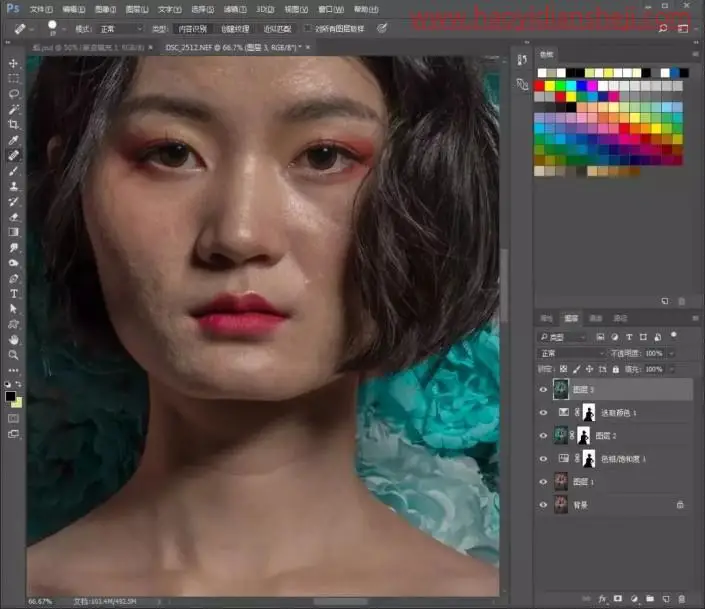 人物海报，把普通照片变成时尚杂志封面照_www.haoyidiansheji.com