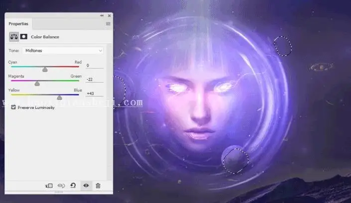 场景合成，用PS合成一个抽象的超现实科幻人物_www.haoyidiansheji.com