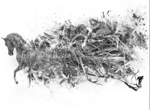 插画制作，在PS中建一个艺术马插画_www.haoyidiansheji.com