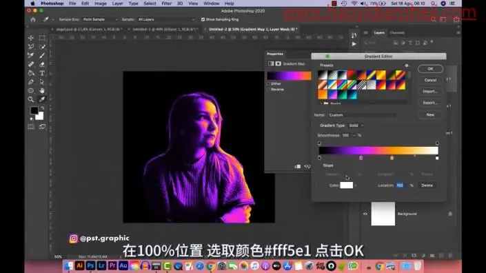 海报设计，制作一张头上有光圈的科幻人像海报_www.haoyidiansheji.com