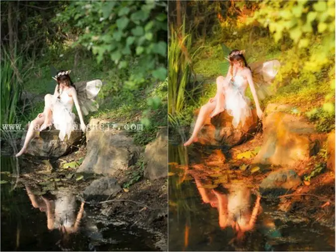 梦幻效果，用PS给外景照片添加唯美仙境感觉_www.haoyidiansheji.com