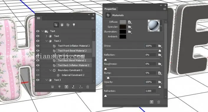 3D功能，通过PS的3D功能制作沙发上的靠枕_www.haoyidiansheji.com
