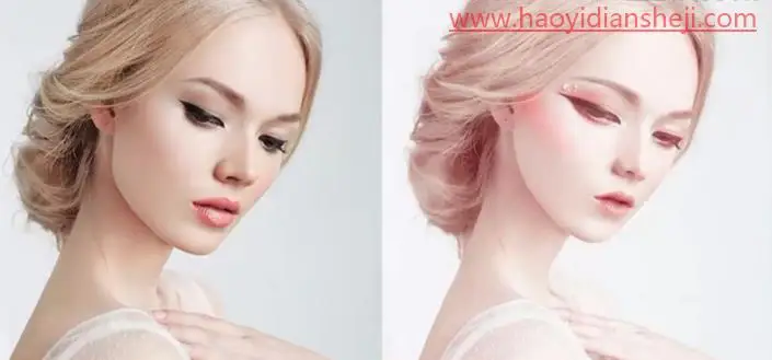 转手绘，把真人照片制作成妩媚的SD娃娃形象_www.haoyidiansheji.com