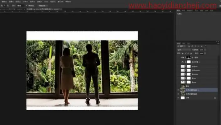 奇幻合成，制作一张超现实的森林里观鱼的场景_www.haoyidiansheji.com