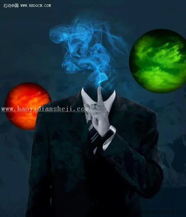 烟雾效果，通过PS给人物制作迷幻烟雾效果_www.haoyidiansheji.com