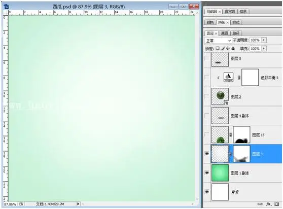 创意合成，合成创意西瓜鱼缸教程_www.haoyidiansheji.com