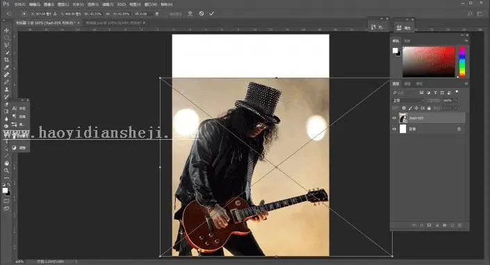 海报制作，用PS制作一张文字透视海报_www.haoyidiansheji.com